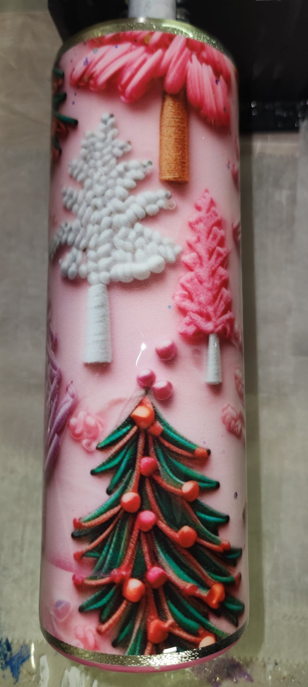 Pink Christmas Tumbler 20 oz.