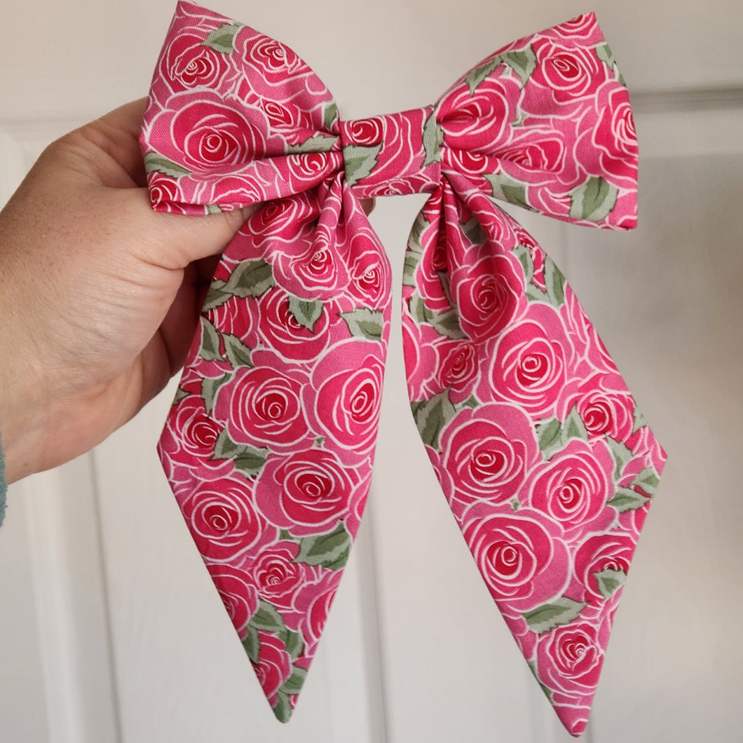 Pink Rose Jumbo Bow