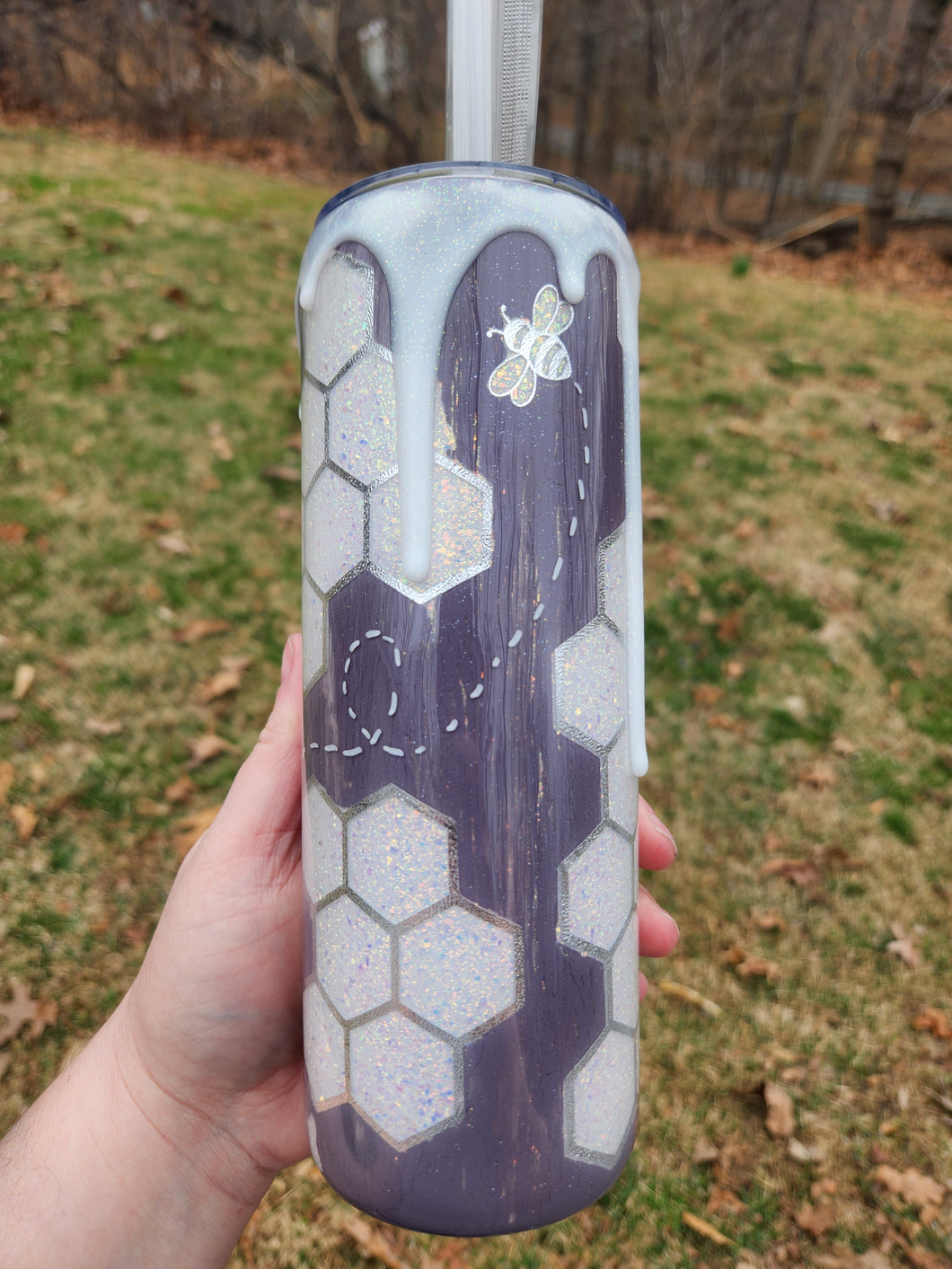 White Honey Drip Tumbler 20 oz.