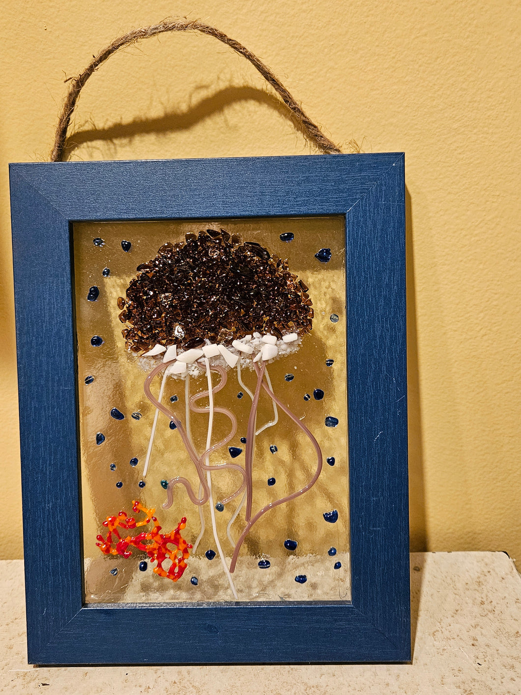 Fused Glass Crushed Glass Scapes - Framed 5