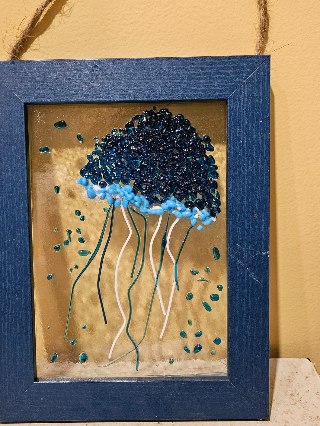 Fused Glass Crushed Glass Scapes - Framed 5