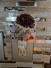 Load image into Gallery viewer, Fused Glass Crushed Glass Night Light - Purple Jellyfish
