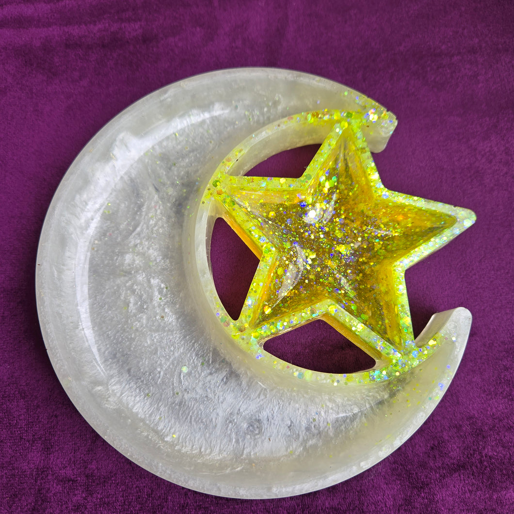 Moon and star trinket tray