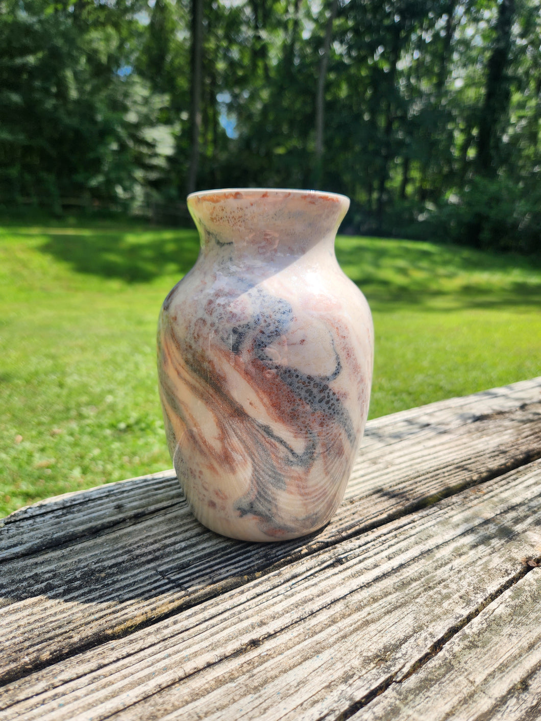 Rose Gold Marble Vase