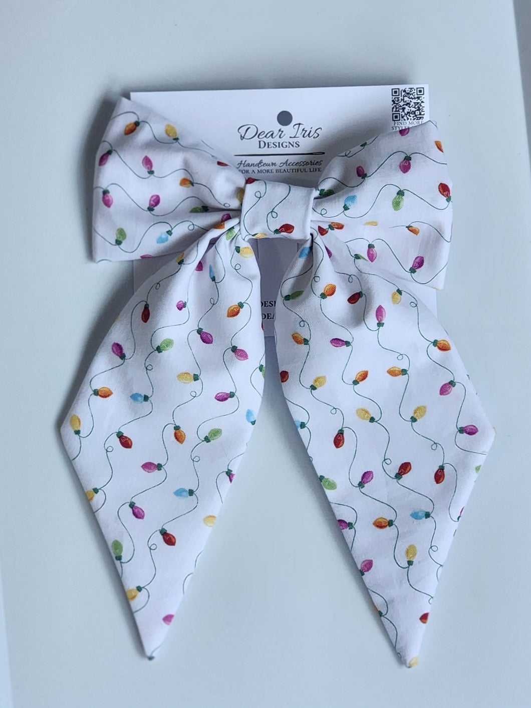 White Lights Jumbo Bow