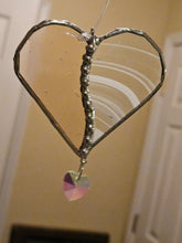 Load image into Gallery viewer, Stained Glass Multi Colored Heart Suncatcher
