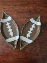 Load image into Gallery viewer, Fused Glass Football Serving Dish
