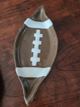 Load image into Gallery viewer, Fused Glass Football Serving Dish
