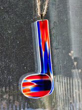 Load image into Gallery viewer, Fused Glass Hanging Music Notes
