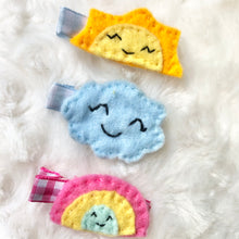 Load image into Gallery viewer, Happy Weather Felt Hair Clips
