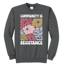Load image into Gallery viewer, Community is resistance - apparel choose your style charcoal
