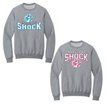 Load image into Gallery viewer, Shock travel basketball-pocket crewneck sweatshirt- gray

