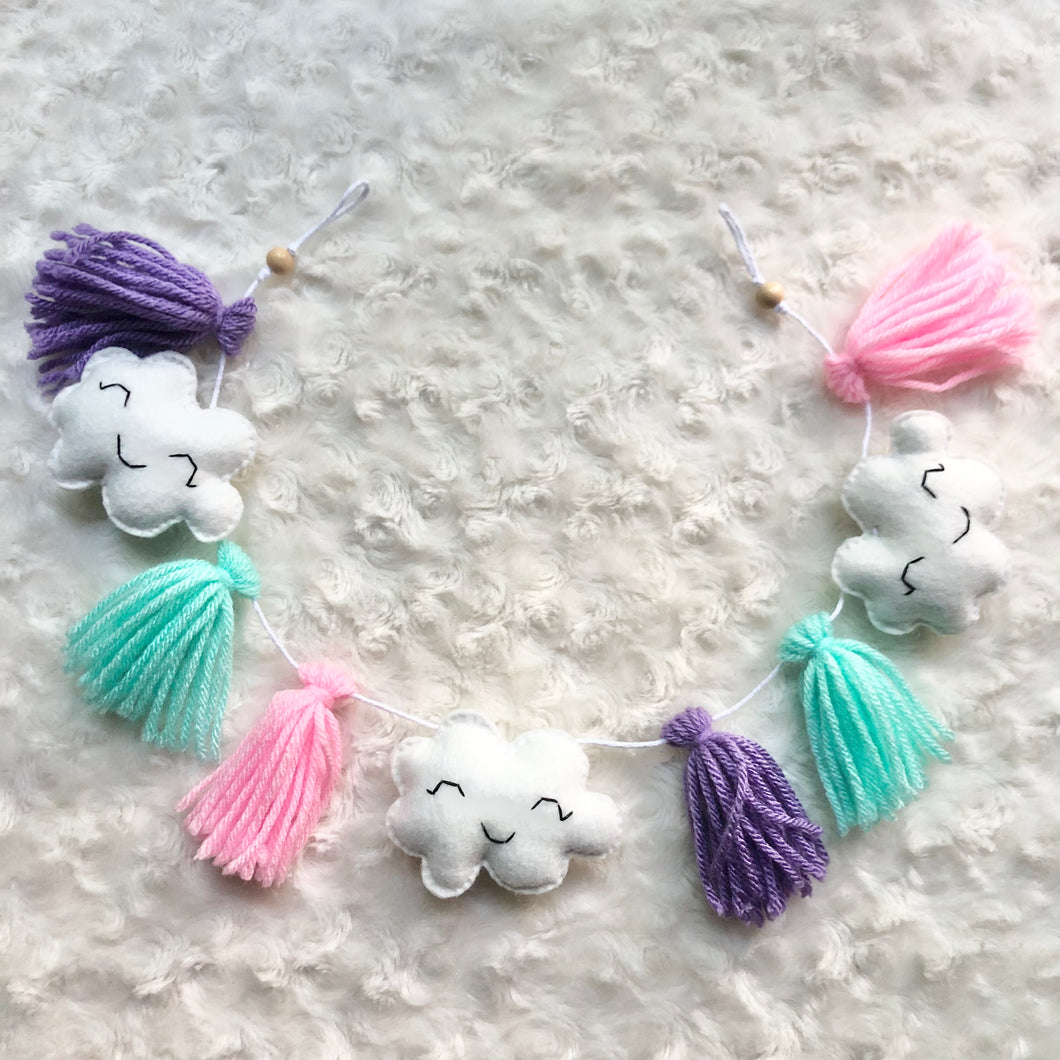 Pastel Rainbow Cloud Garland
