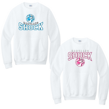 Load image into Gallery viewer, Shock travel basketball-pocket crewneck sweatshirt- white
