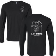 Grimm & Bare It- Hanover shop black long sleeve tee- unisex