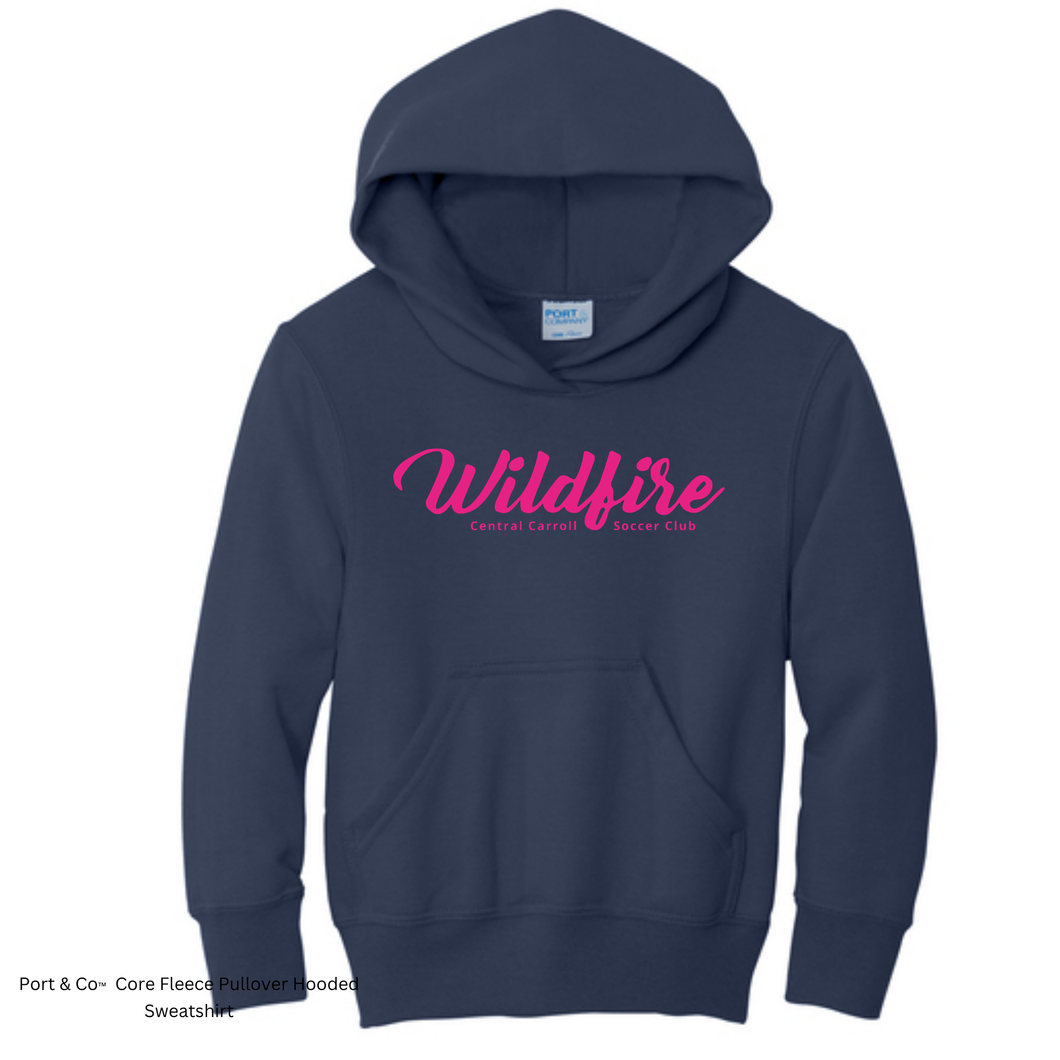 CCSC-WILDFIRE -port and co YOUTH hooded sweatshirt-Navy and pink