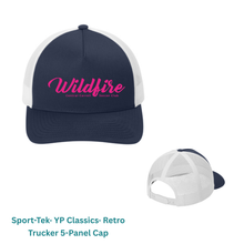 Load image into Gallery viewer, CCSC wildfire- sport tek retro trucker hat navy
