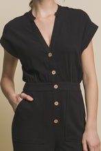 Load image into Gallery viewer, Love Tree Button Up Front Pocket Jumpsuit
