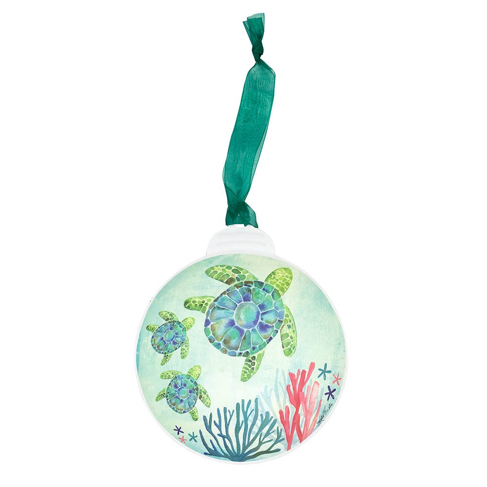 Sea Turtle Metal Ornament