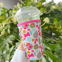 Load image into Gallery viewer, Coffee Cup Cover - Pink Christmas: Large / 24oz
