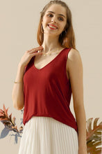 Load image into Gallery viewer, Ninexis Full Size V-Neck Curved Hem Tank
