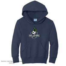 Load image into Gallery viewer, CCSC-WILDFIRE -port and co YOUTH hooded sweatshirt-Navy

