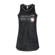 Grimm & Bare It- Floral acid wash tank-womens