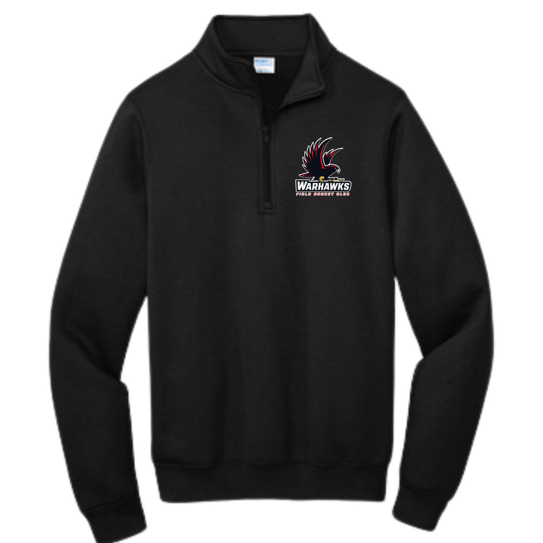 warhawk-1/4 zip adult unisex-cotton/fleece material