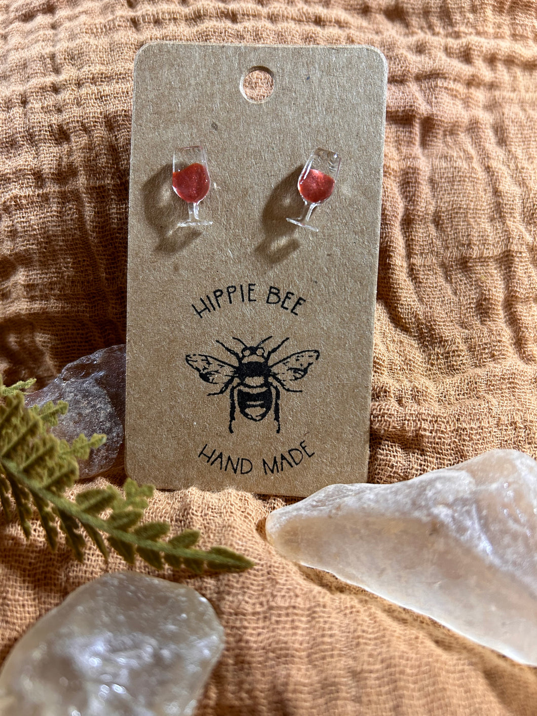 Red Wine stud earrings