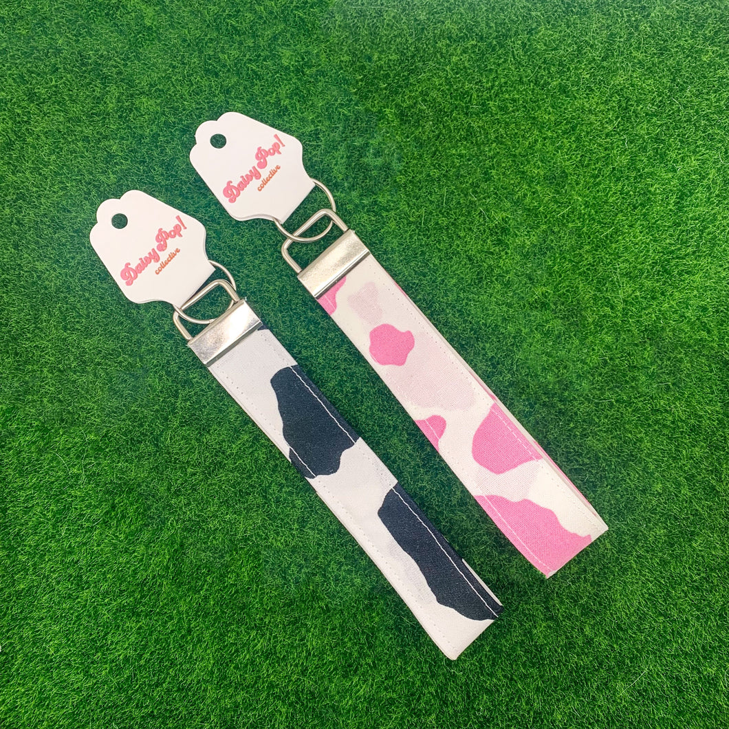 Strawberry Cow Wristlet Lanyard