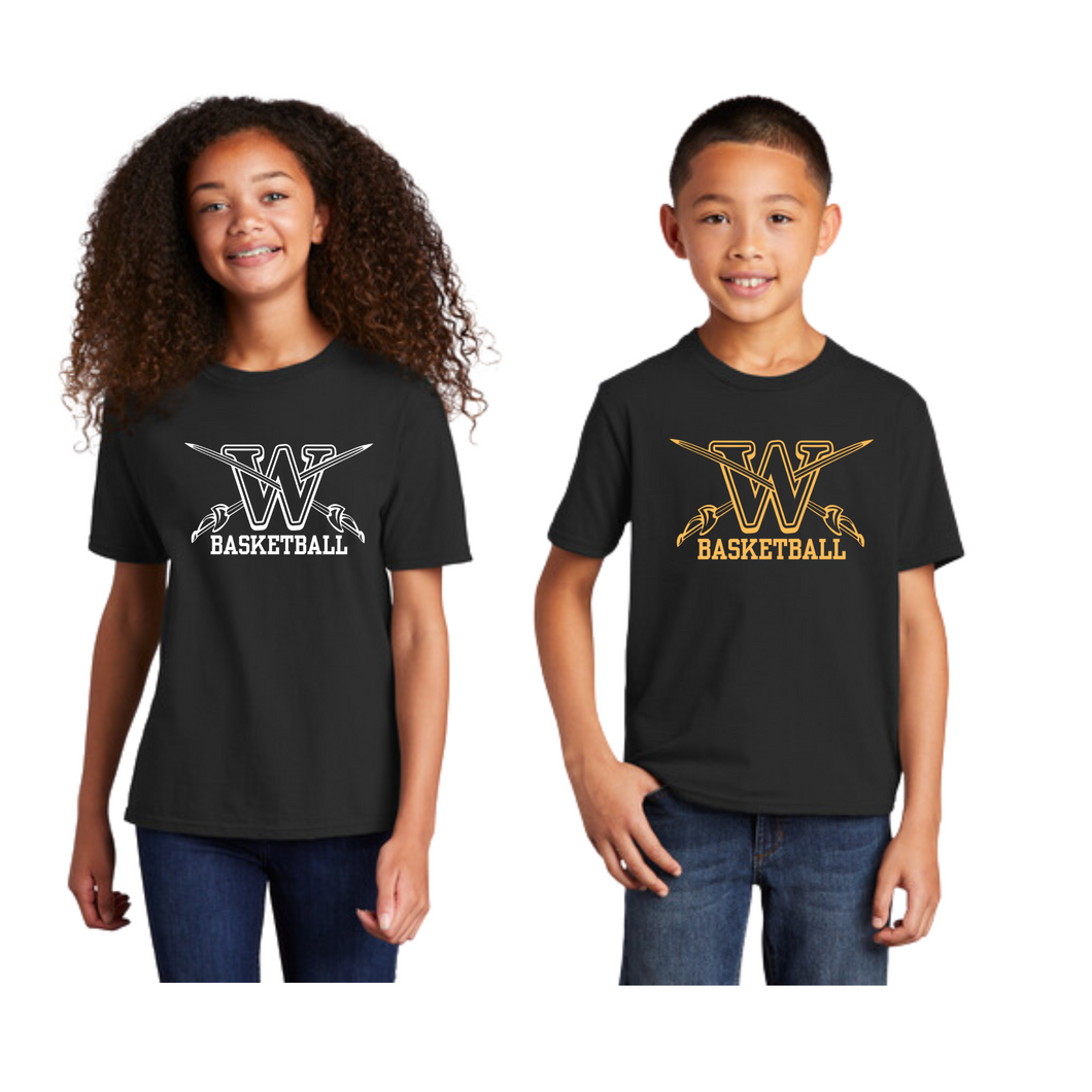 Winfield Rec Basketball youth tee- black