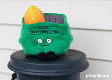Load image into Gallery viewer, Dumpster Fire Plushie Meme - BESTSELLER
