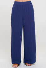 Load image into Gallery viewer, RENEE C Linen Wide Leg Pants with Pockets
