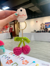 Load image into Gallery viewer, Crochet Cherry Keychain
