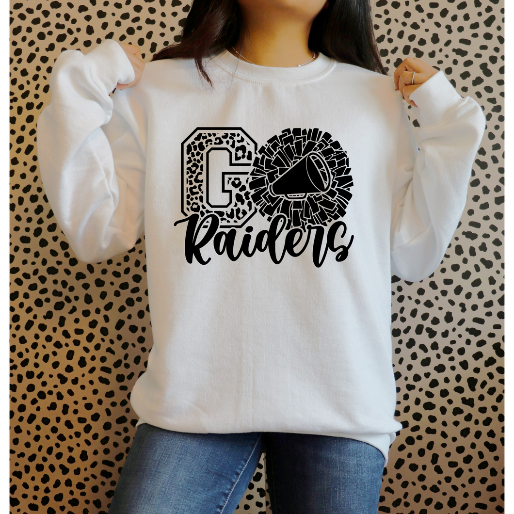 Sykesville Raiders GO-  tee, long sleeve, hoodie, crewneck -white