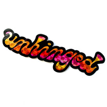 Load image into Gallery viewer, Unhinged Type Prismatic Vinyl Sticker
