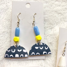 Load image into Gallery viewer, Patterned Half Moon Earrings
