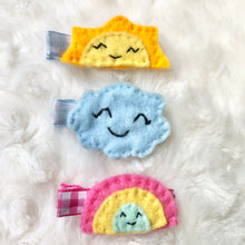 Load image into Gallery viewer, Happy Weather Felt Hair Clips
