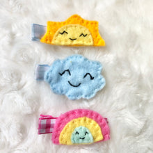 Load image into Gallery viewer, Happy Weather Felt Hair Clips
