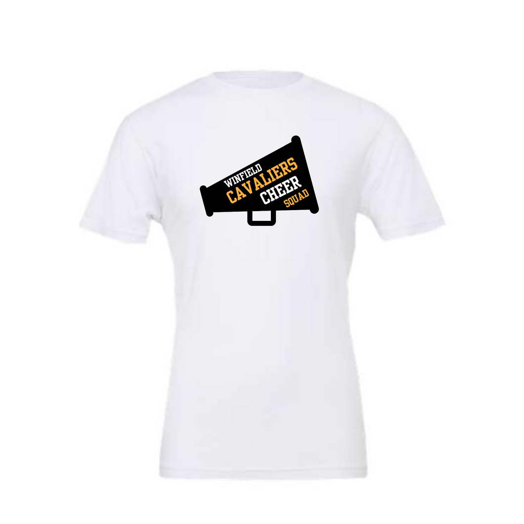 winfield cheer- YOUTH megaphone tee, sweatshirt, long sleeve, tank -white