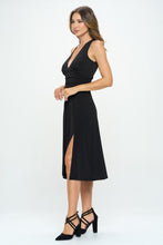 Load image into Gallery viewer, RENEE C Ruched Waist Sleeveless Slit Dress
