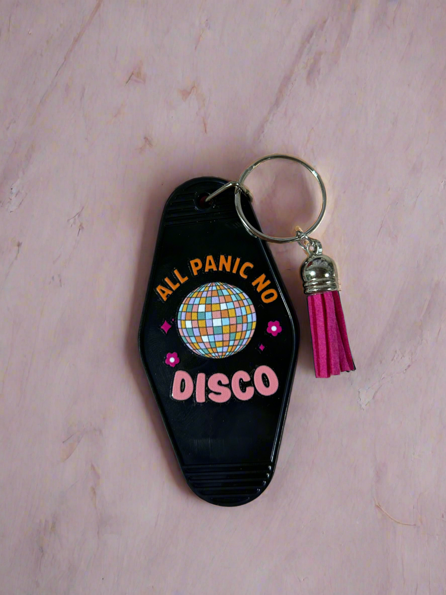 Disco panic keychain