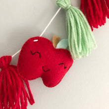 Load image into Gallery viewer, Apple Felt and Tassel Garland
