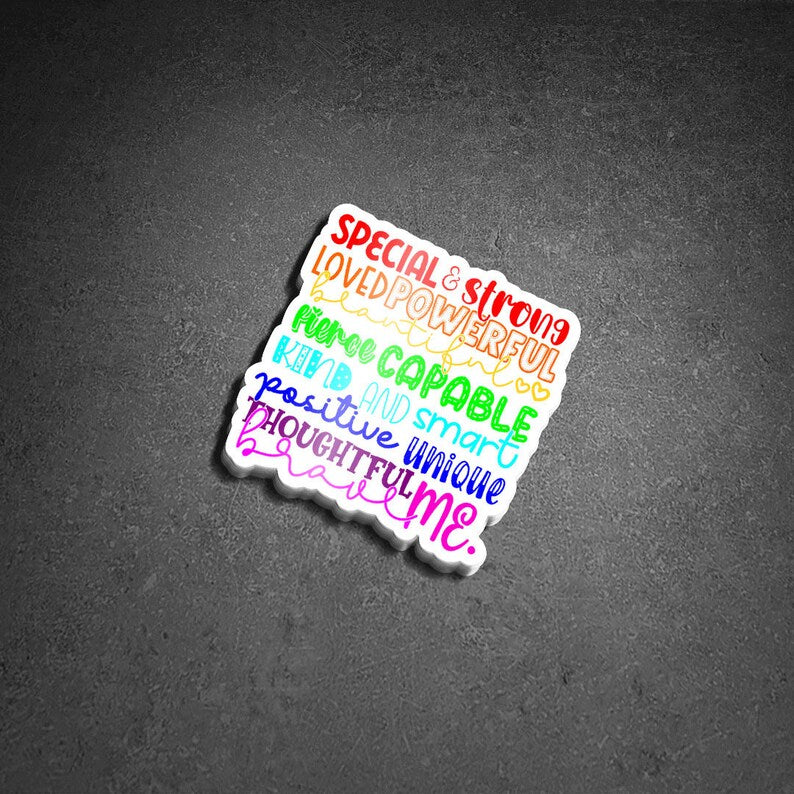 Rainbow Affirmations Sticker