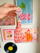 Load image into Gallery viewer, Pink Strawberry Wristlet Keychain

