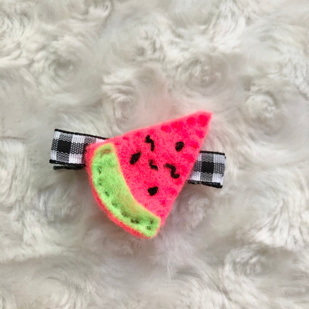 Felt Watermelon Hair Clip