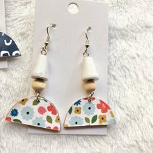 Load image into Gallery viewer, Patterned Half Moon Earrings
