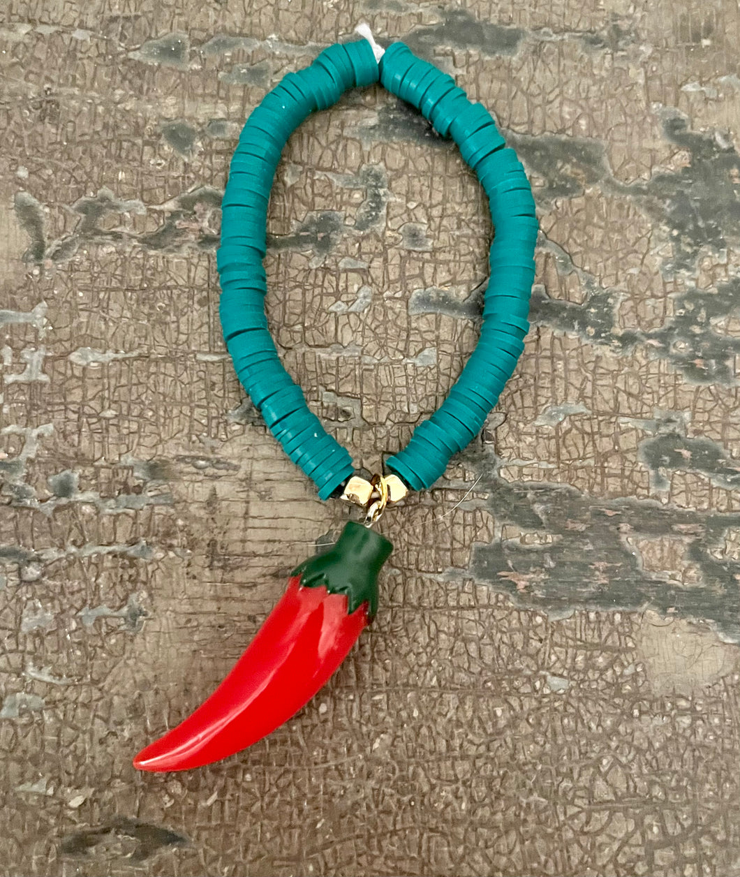 Red Hot Chili Pepper Charm Bracelet
