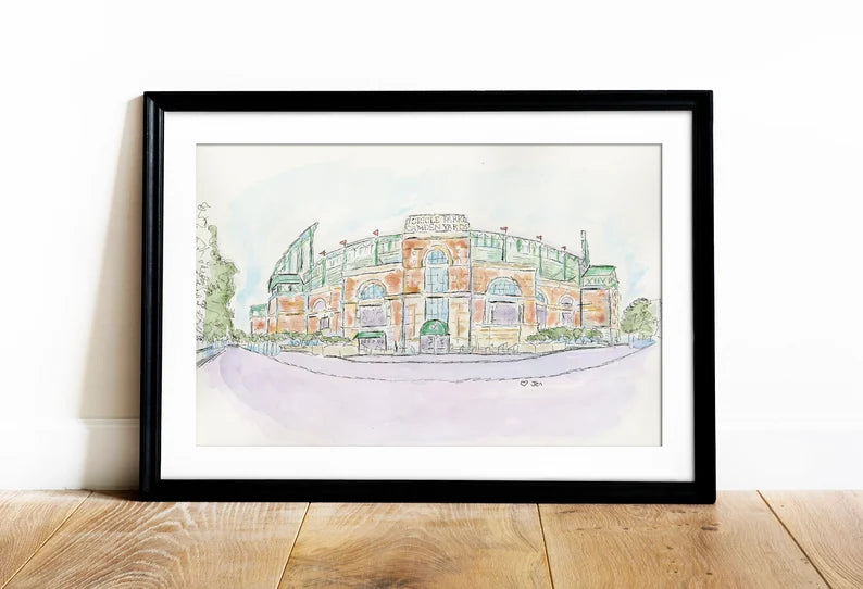 Camden Yards watercolor 5x7
