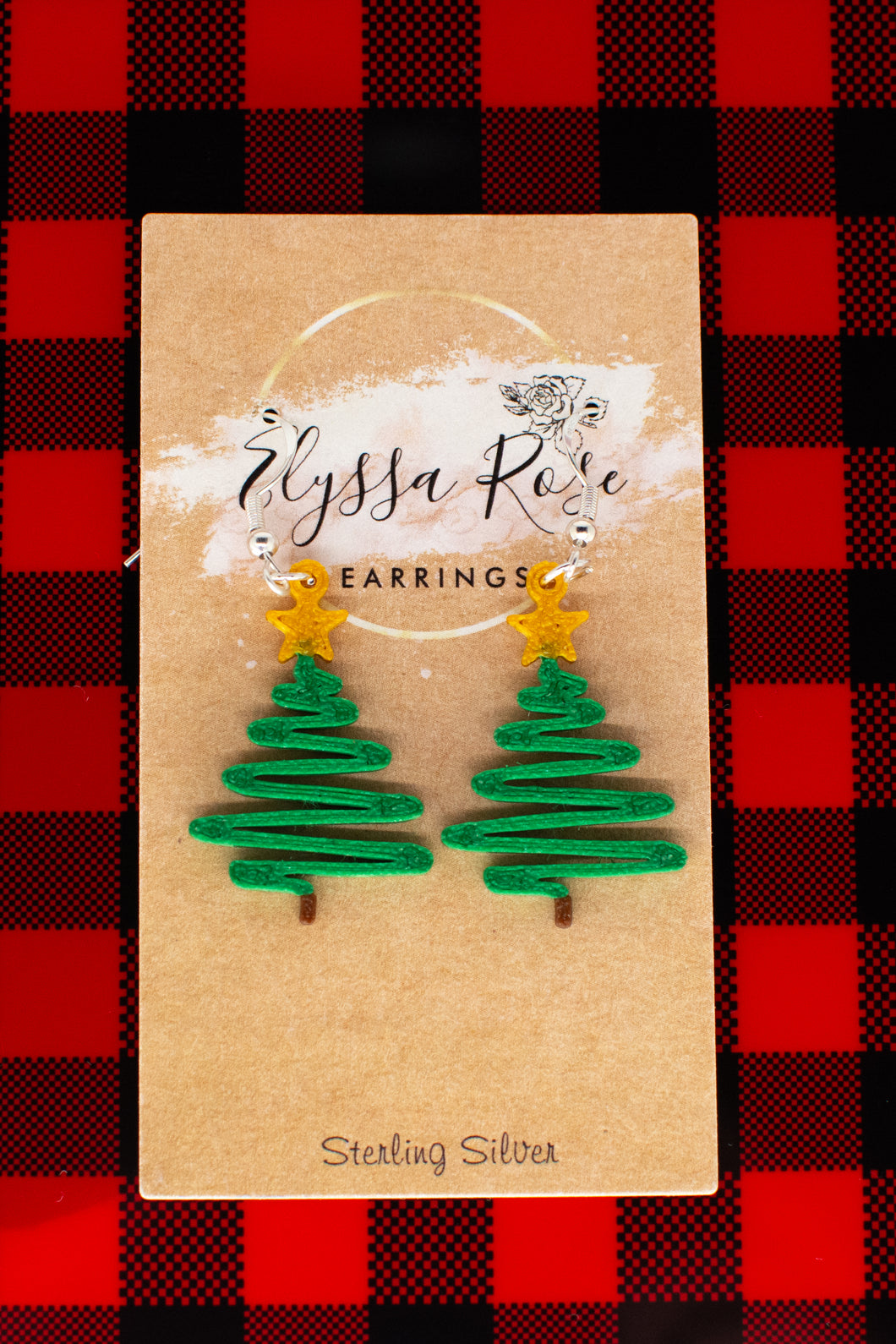 Abstract Christmas Tree earrings